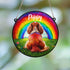 Cavalier King Charles Spaniel Rainbow Bridge Personalised Stained Glass Effect Suncatcher